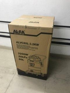 Потужний професійний вакуумний промисловий пилосос для прибирання AL-FA ALVC80L : 3200 Вт, 80л
