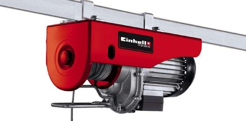 Електричний тельфер (підйомник) Einhell TC-EH 500-18 : 1000 Вт, 500кг макс., 8м лебідка (2255145)