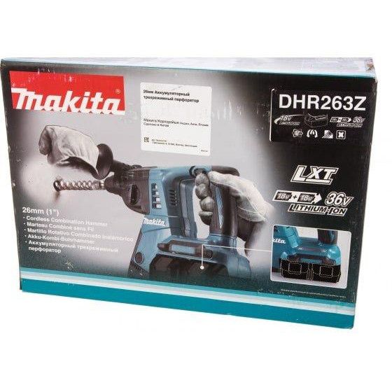 Професійний акумуляторний перфоратор Makita DHR263Z : 2.5 Дж,18В+18В,SDS+ (без Акб та зарядки)